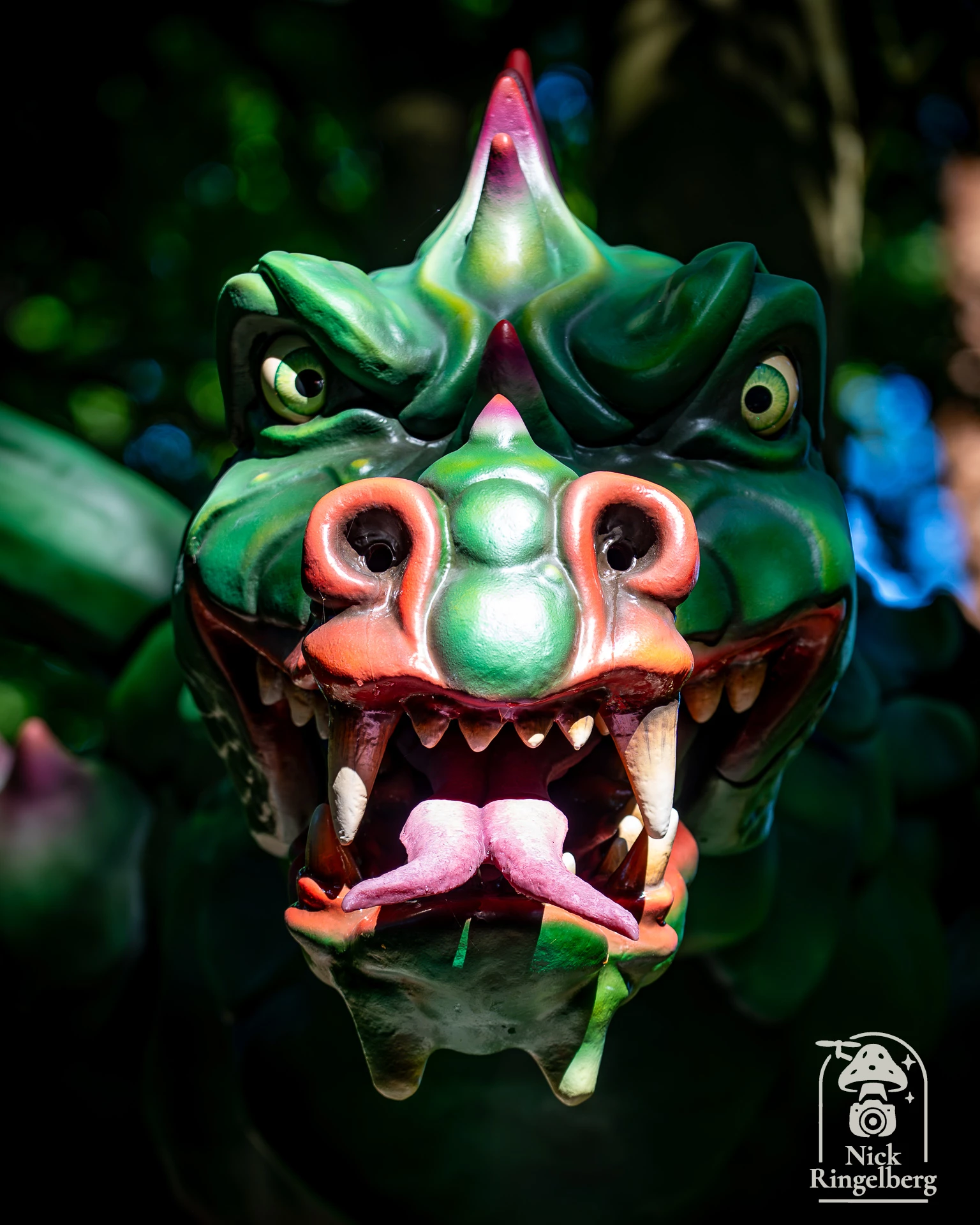 Draak Lichtgeraakt! Ziet er weer vet uit! Super die bewegingen! #efteling #sprookjesbos #themeparks #dragon