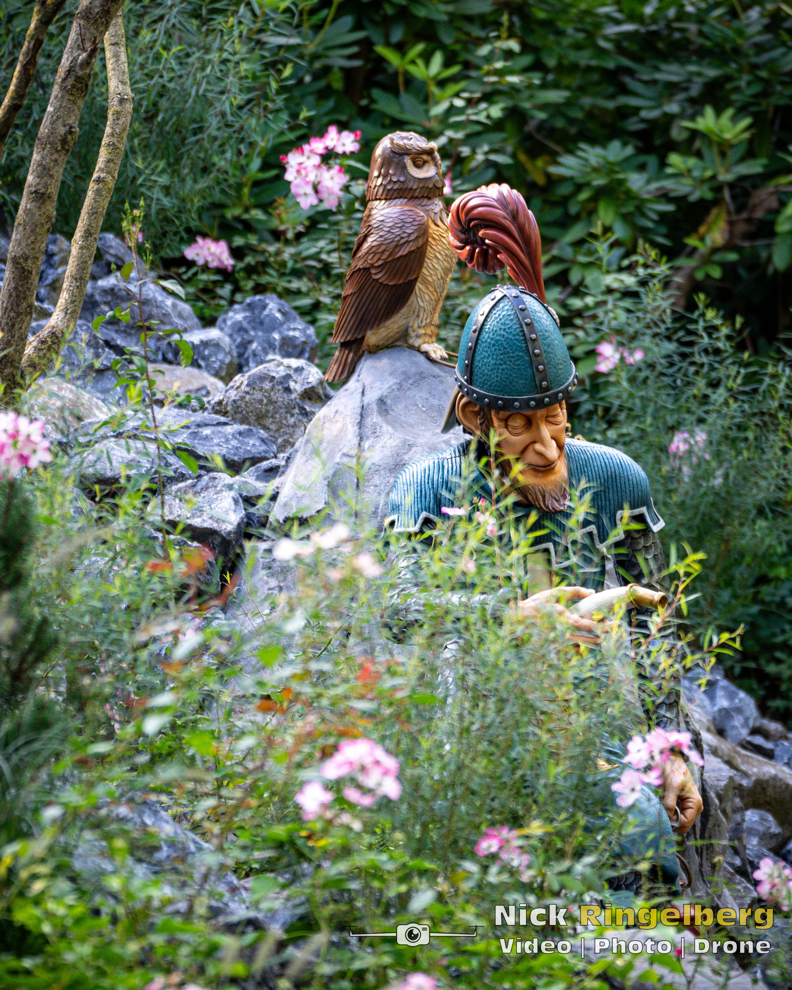 Doornroosje Detail foto wachter en uil