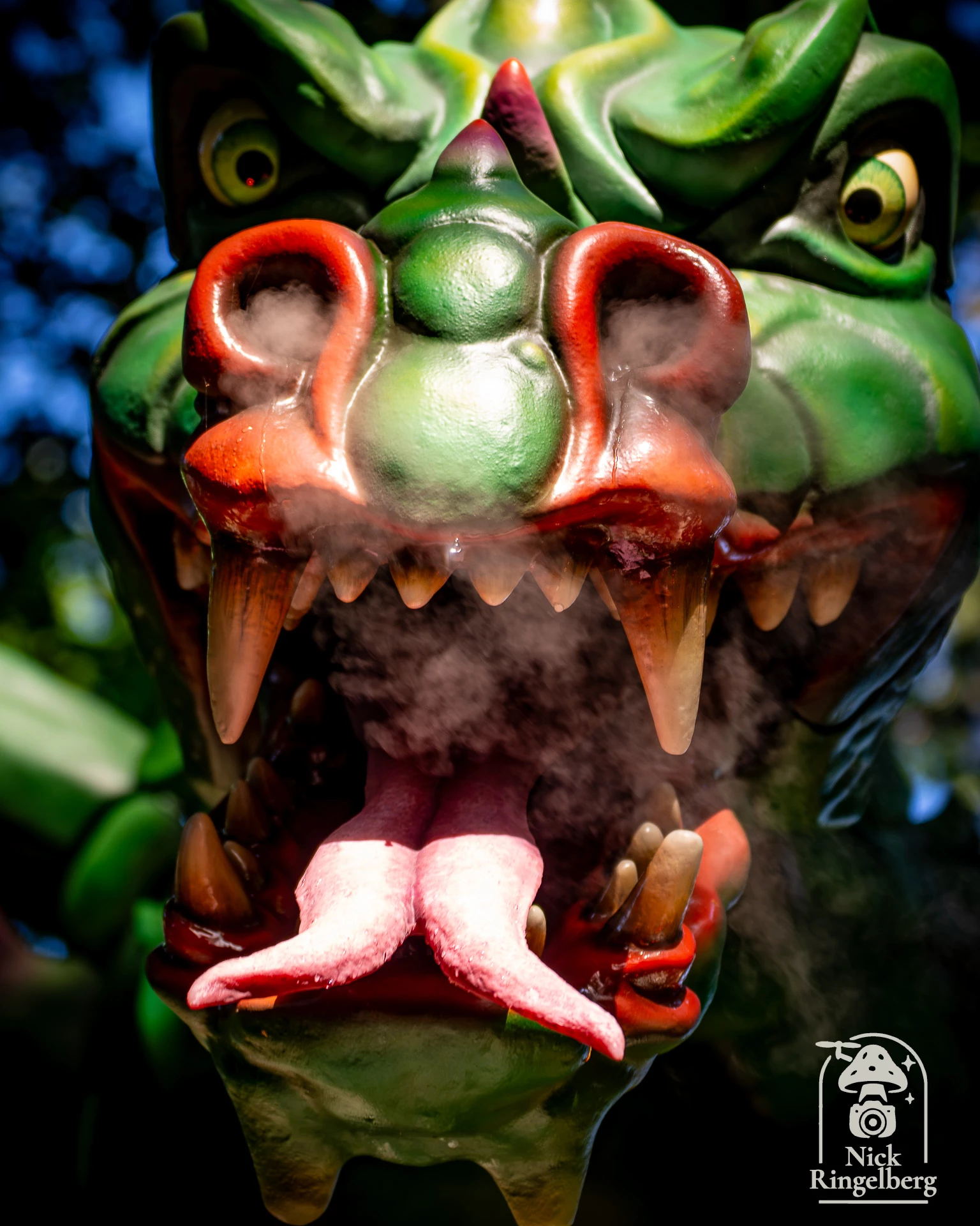 Draak Lichtgeraakt! Ziet er weer vet uit! Super die bewegingen! #efteling #sprookjesbos #themeparks #dragon