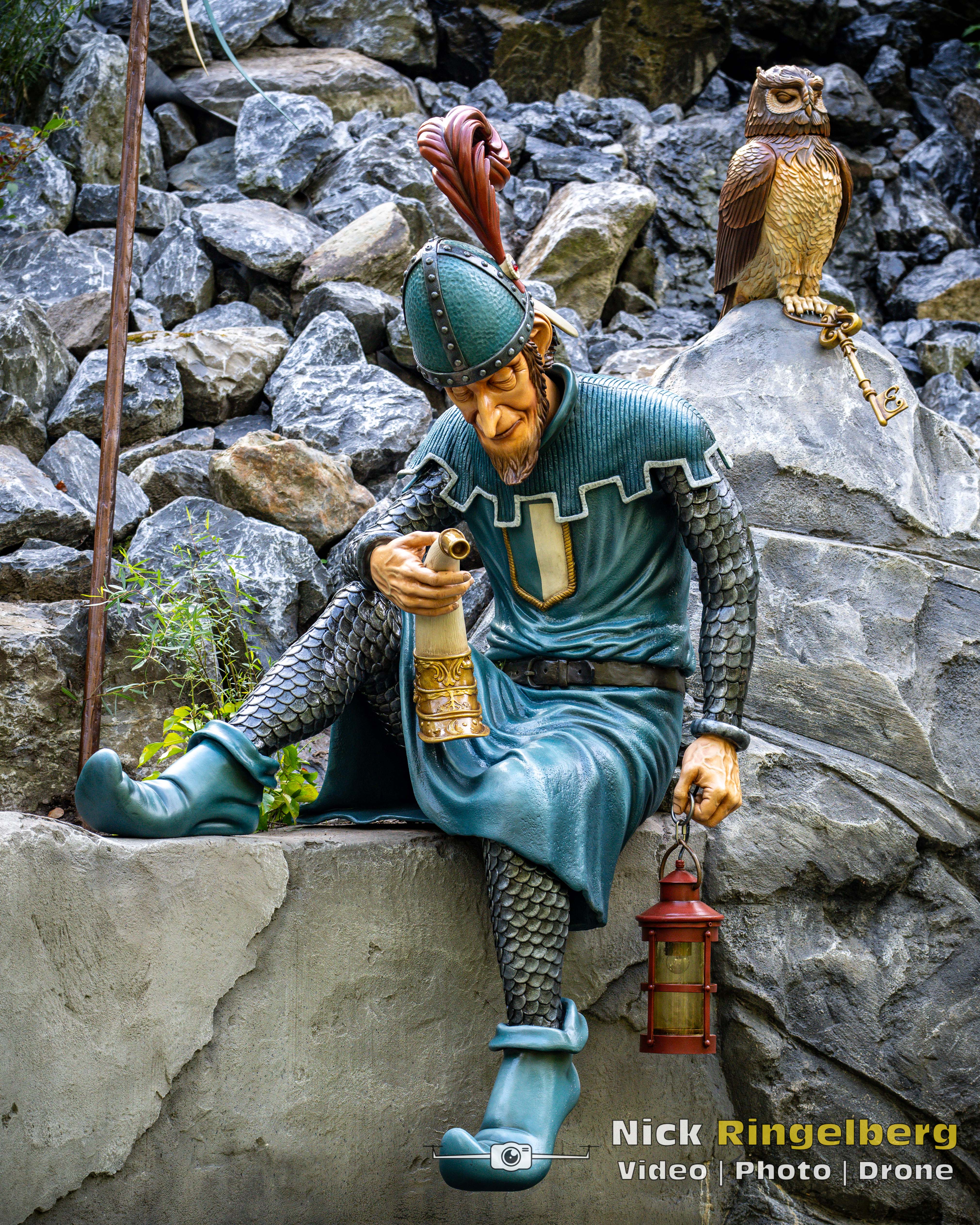 Doornroosje Detail foto wachter en uil